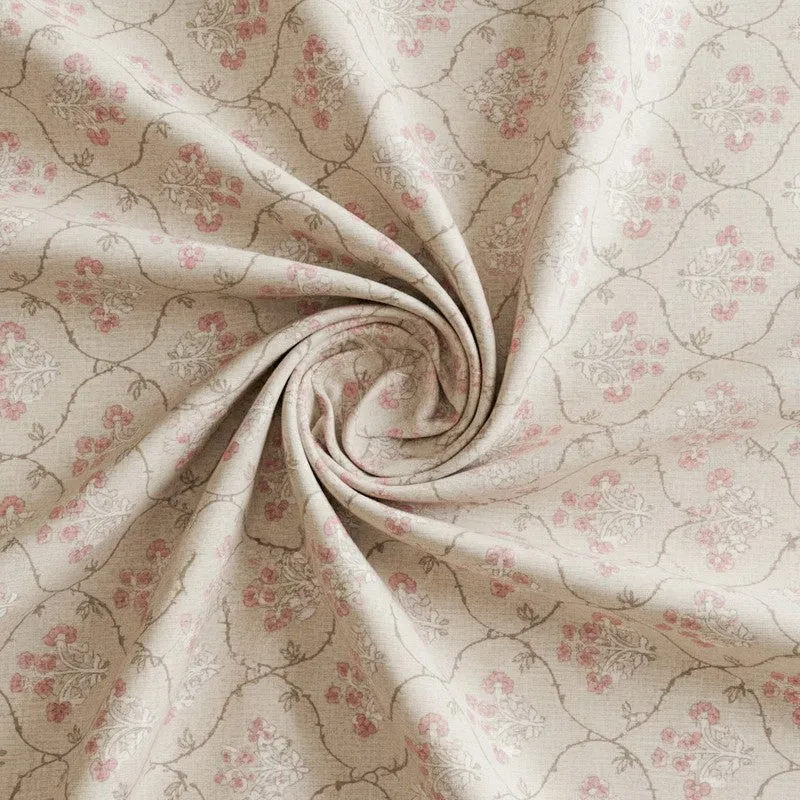Rajsi Floral Cotton Bedsheet (Grey) - 200 TC media 5