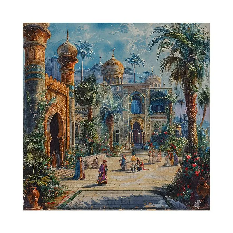 Palace Courtyard Poly Canvas Wall Painting media 4