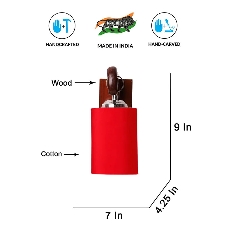 Klarion Wooden Wall Lamp - Red media 6