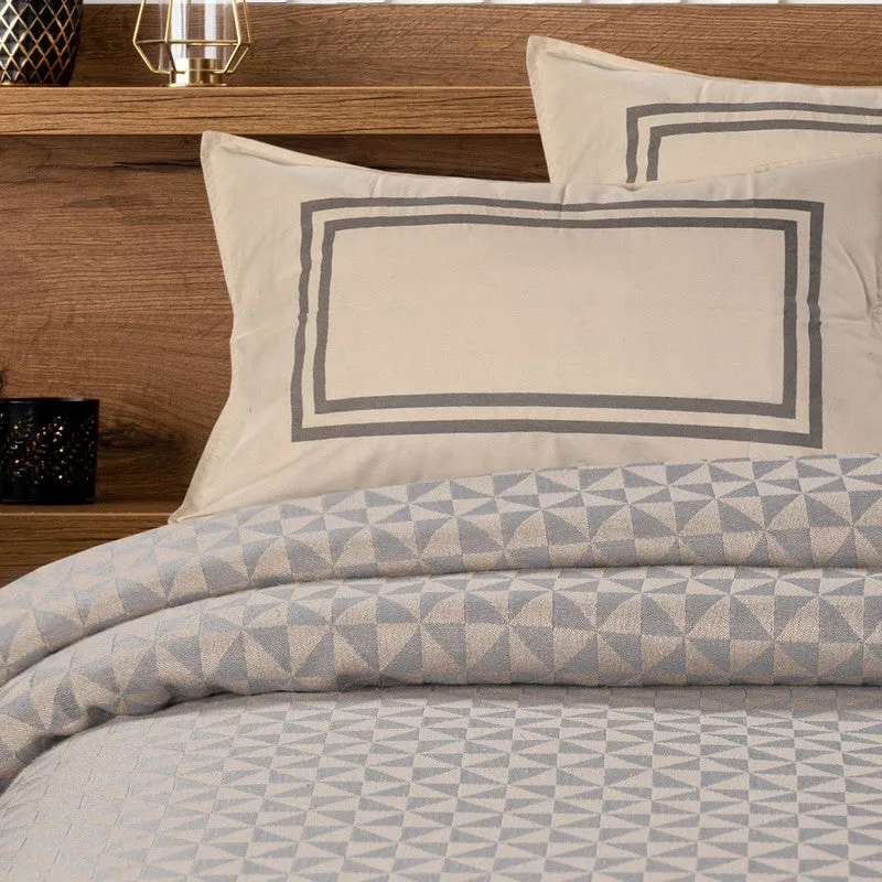 Pixel Nest Cotton Bedsheet (Grey) - 224 TC media 4