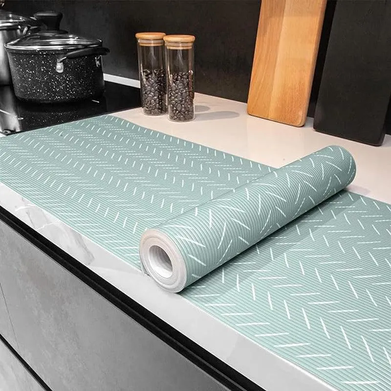 Fanta Kitchen Plastic Shelf Liner Mat (Green) - Set Of Two media 3