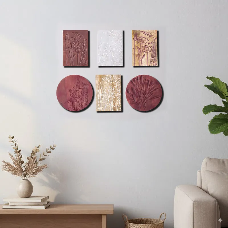 Rustic Romance Wooden Wall Plates - Set of Six media 1