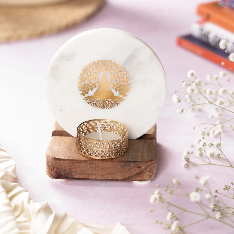 Aurai Marble Tea Light Holder media 4