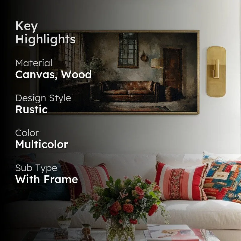Warm Shadows Canvas Wall Painting With Frame media 2