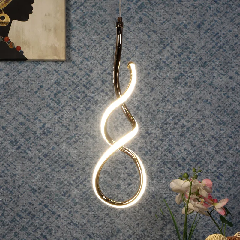 Serpenta Acrylic & Iron Ceiling Lamp media 5