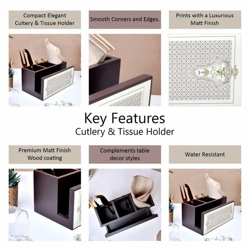 Colorful Handcrafted Wooden Cutlery Stand media 5