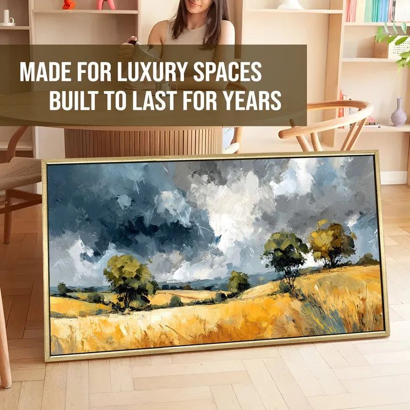 Gathering Sky Canvas Wall Painting With Frame media 5