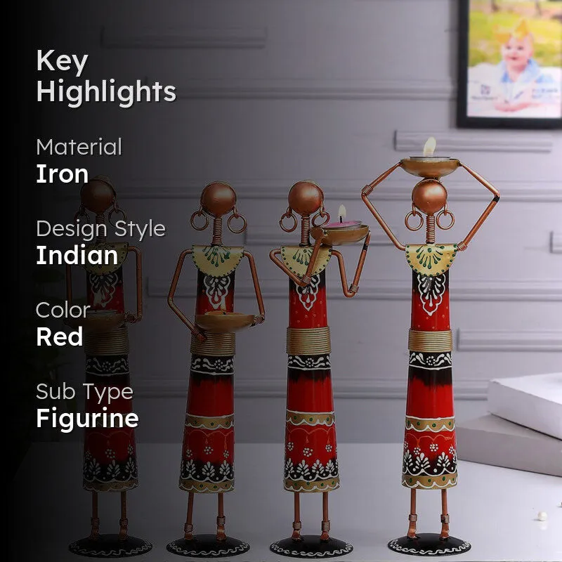 Tribal Ladies Showpiece - Set Of Four media 2