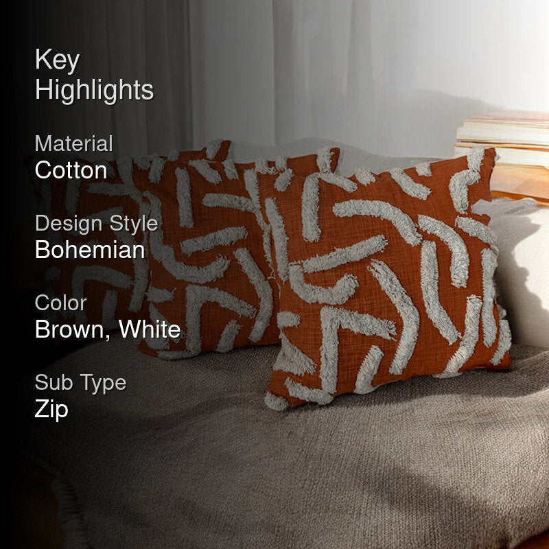 Cozy Ripple Tufted Cushion Cover Set - Set Of Three media 2
