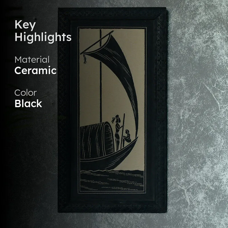 Silent Voyage Ceramic Wall Art media 2