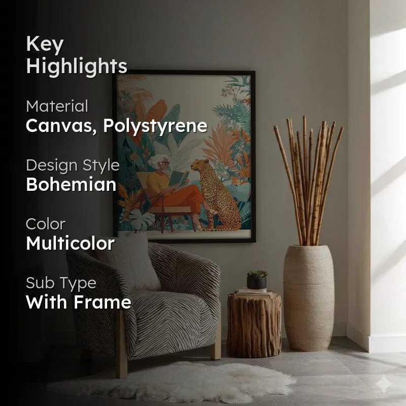 Verdantia Canvas Wall Painting With Black Frame media 2