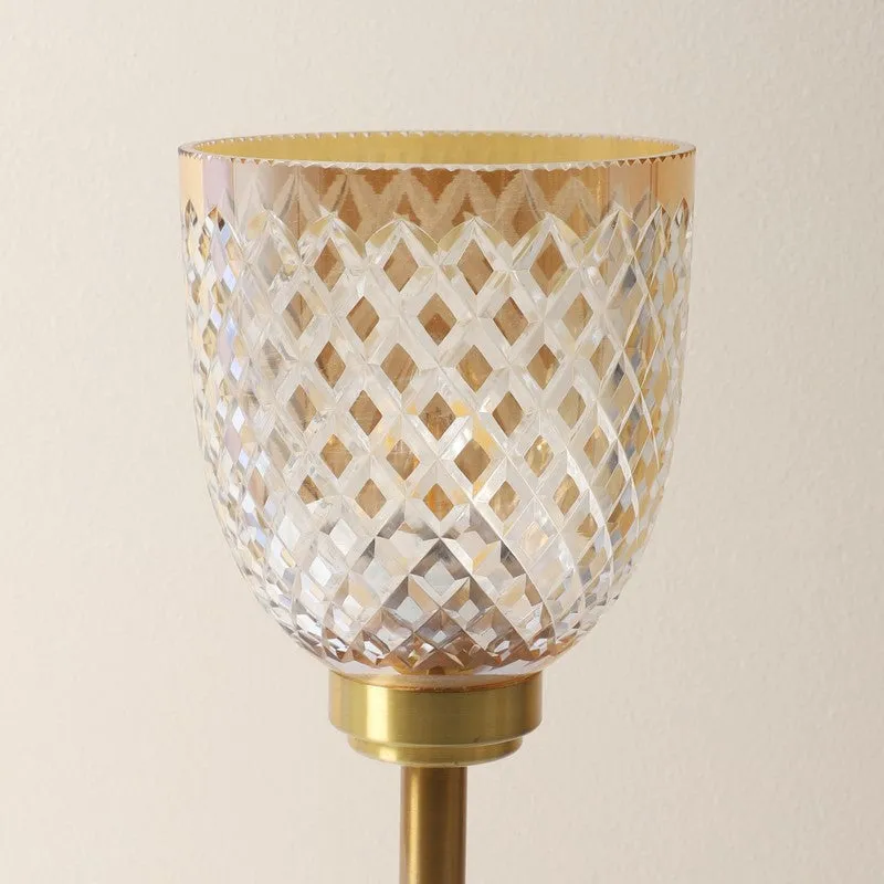 Anora Elegant Mild Steel Table Lamp - Gold,Transparent media 6