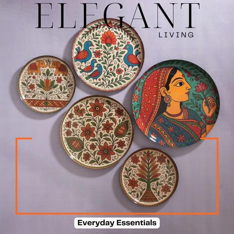 Mughal Bloom Wall Plates - Set of Five media 11