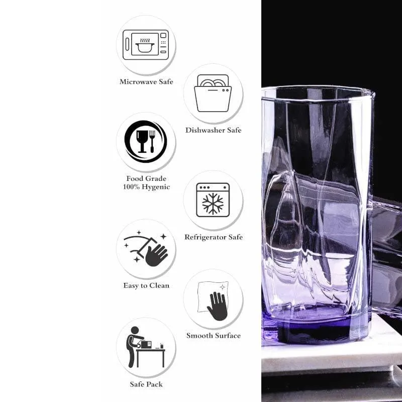 Hyompora Lilac Water Tumbler (425 ML) - Set Of Six media 7