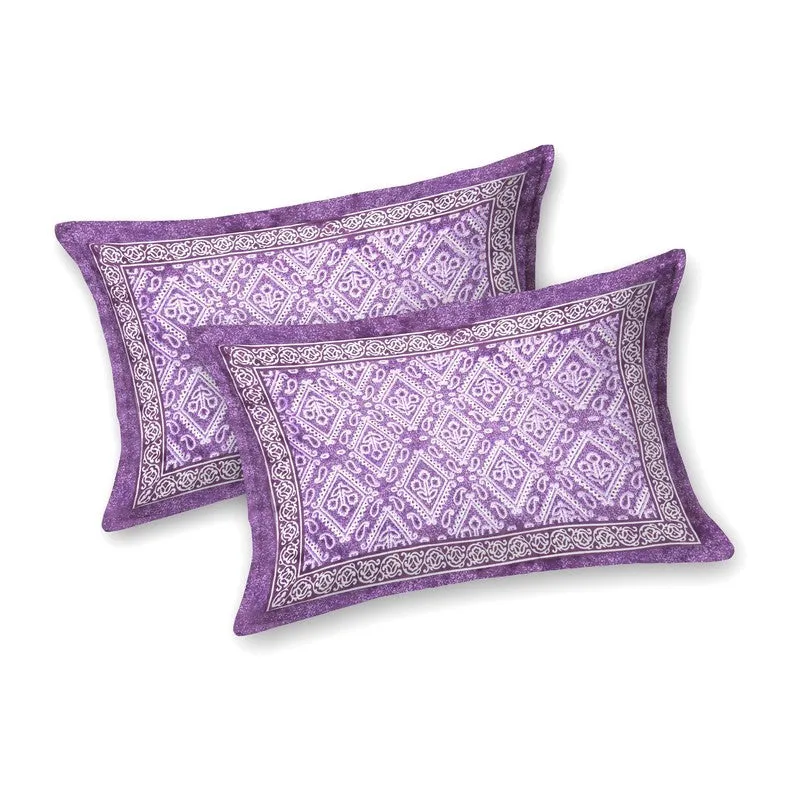Geoo Cotton Bedsheet (Purple) - 240 TC media 4