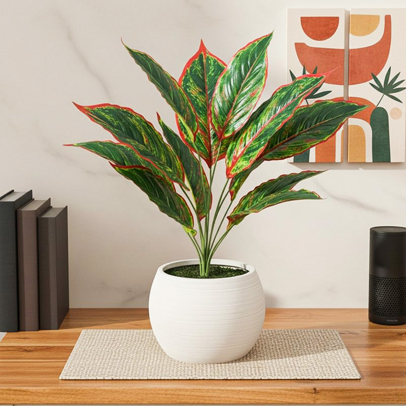 Lush Legacy Artificial Plant With Black Plastic Pot