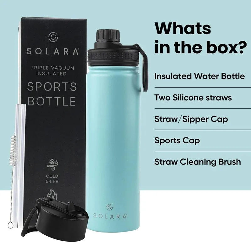 Solara Insulated Stainless Steel Bottle (650 mL) - Aqua Blue media 6
