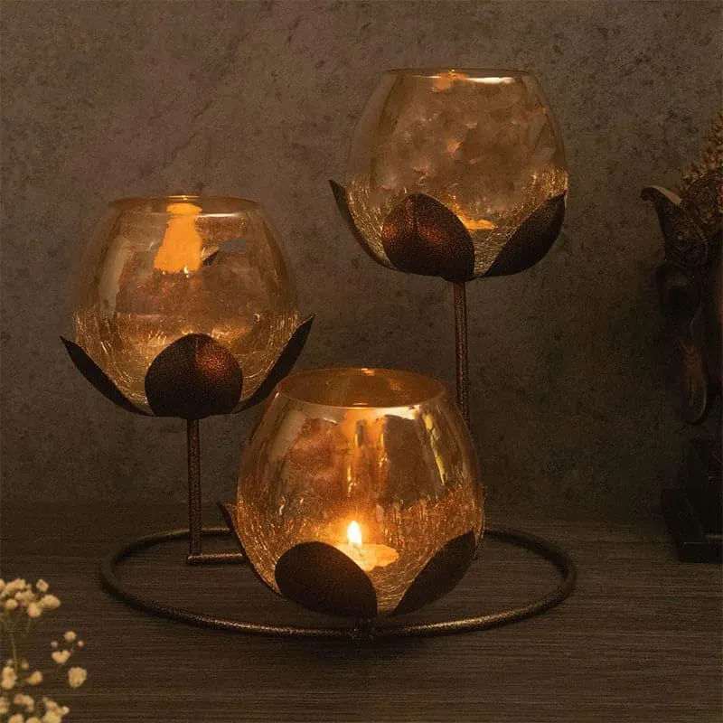 Manchera Lotus Candle Holder - 3