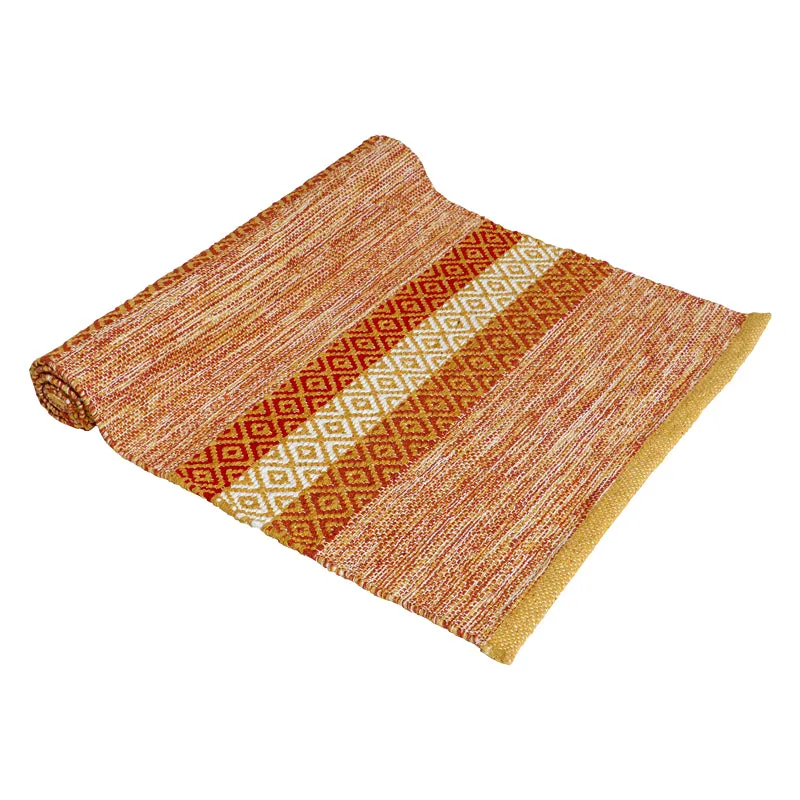 Runelle Cotton Runner Rug - Orange media 5