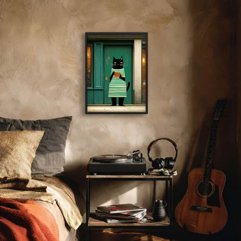 Paws & Brew Wall Painting With Frame media 6