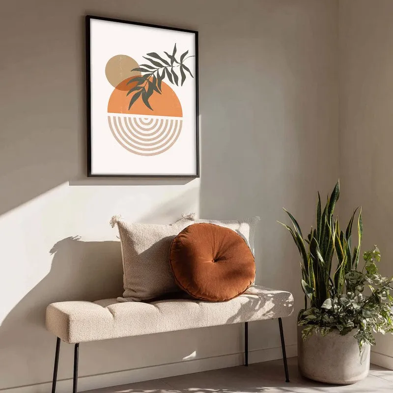 Warm Botanica Canvas Wall Painting With Black Frame media 4
