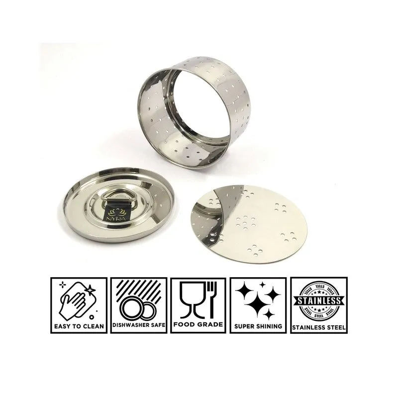Crest Silver Stainless Steel Paneer Maker Mould - 300 ML media 7