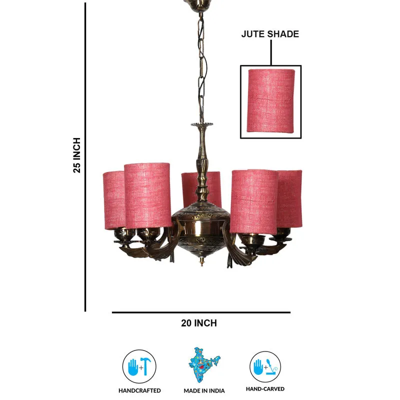 Venetian Cylindrical Golden Antique Ceiling Lamp media 6