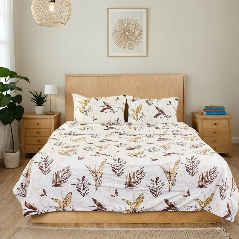 Autumn Florals Cotton Duvet Cover - Brown media 6