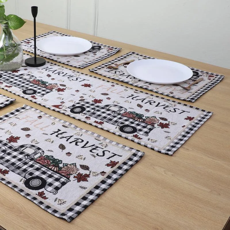 Harvest Truck Table Runner & Placemat - Seven Piece Set media 1