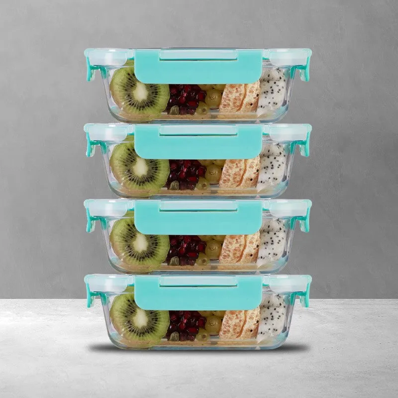 Cravro Leak Proof Glass Lunch Box (640 mL Each) - Set Of Four media 3