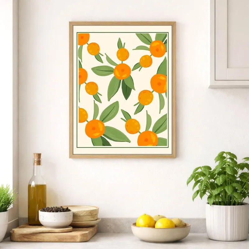 Citrus Aura Archival Canvas Wall Art - Brown media 4