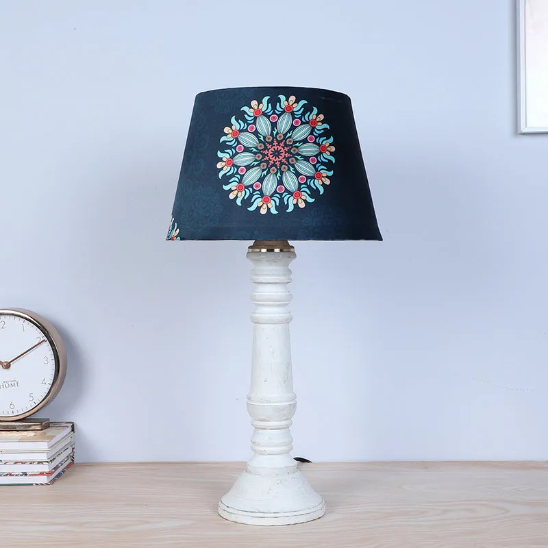 Toile Coil Printed Mango Wood Table Lamp - Multicolor media 3