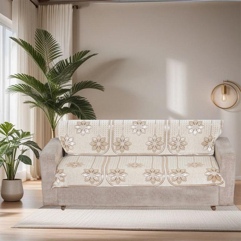 Mitha Floral Sofa Cover (Off White) media 3