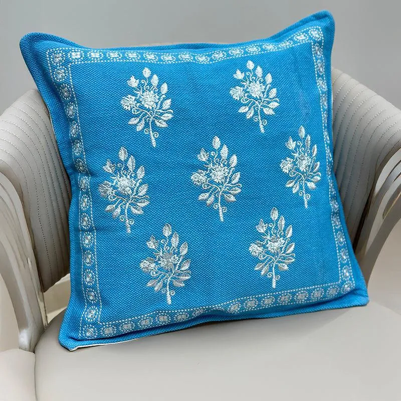 Stitch Lab Embroidered Cotton Cushion Cover media 1