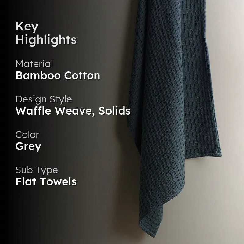 Beehive Bamboo Bath Towel - Ash media 2