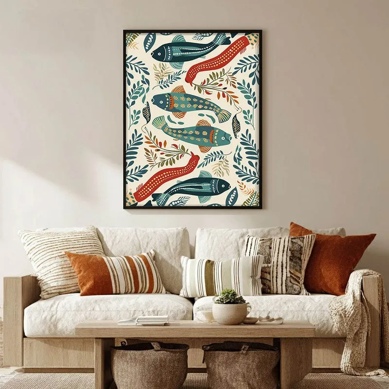 Jalika Canvas Wall Painting With Black Frame media 3