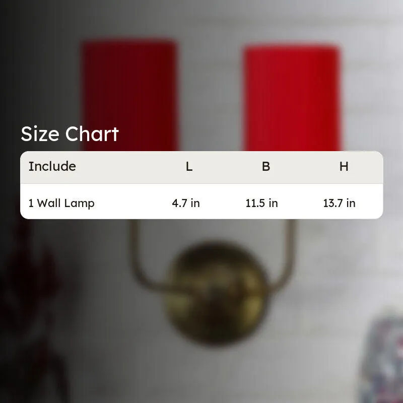 Lumoire Duo Metal Wall Lamp - Gold,Red media 9