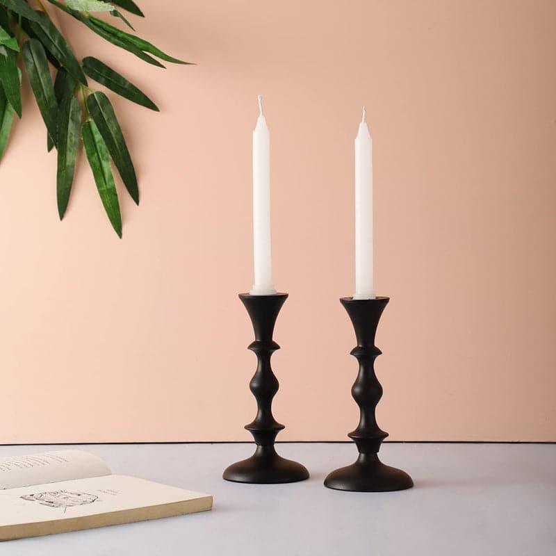 Morgera Candle Holder (Black) - Set Of Two media 3