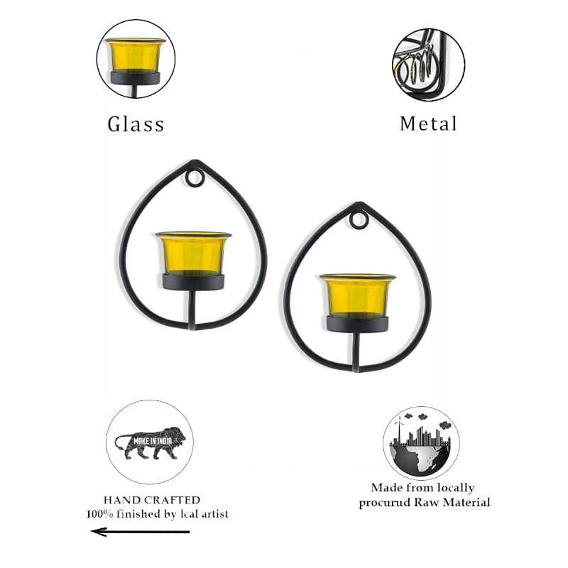 Black Drip Sconce (Yellow) - Set Of Two media 4