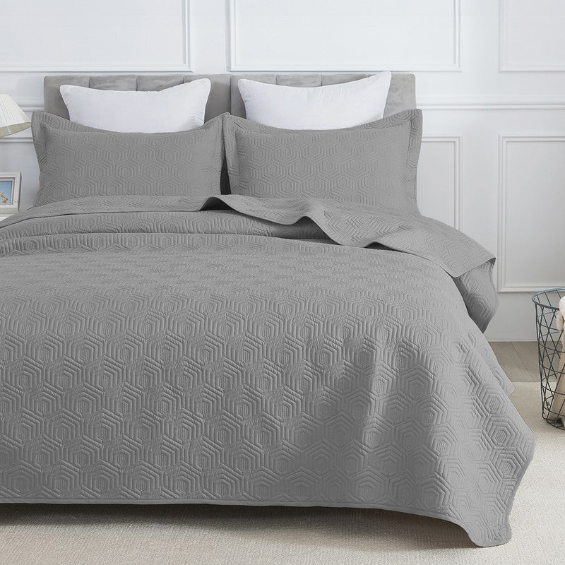 Ash Grey Bed Cover media 3