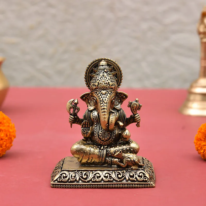 Divine Vigneshwara Brass Idol media 6