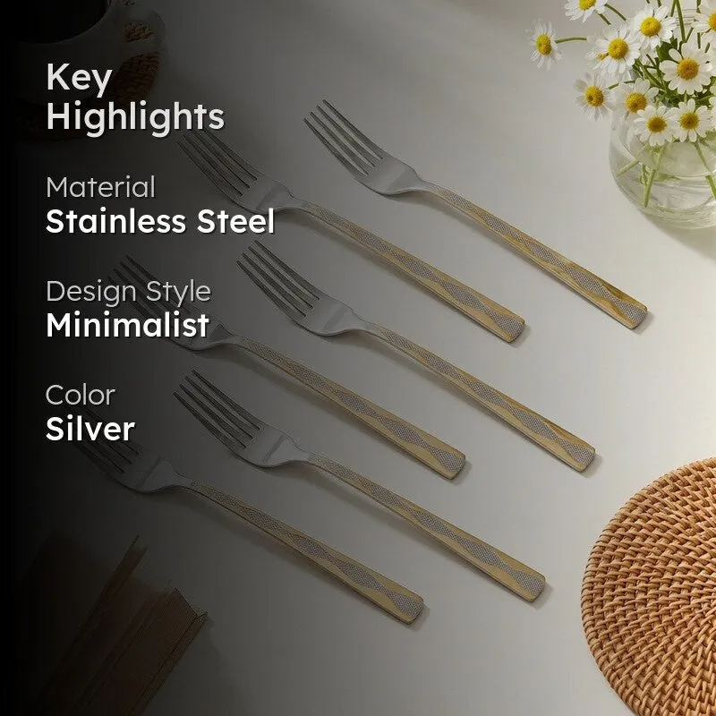 Tosca Stainless Steel Forks (19.5 CM) - Set of Six media 2