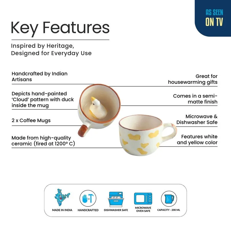 Peek (A - Boo Ceramic Tea Cup (200 Ml Each) - Set Of Two media 5