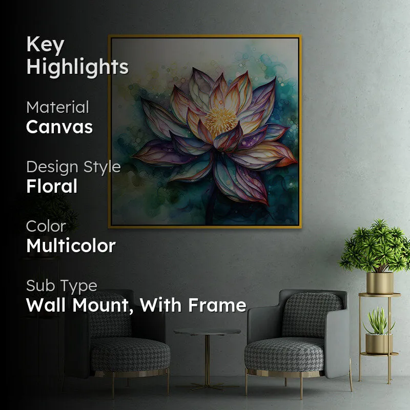 Psych Lotus Canvas Wall Art With Frame media 2