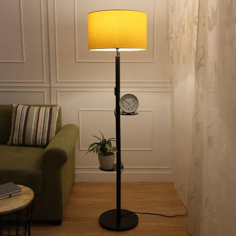 Citrine Musa Floor Lamp With Shelf media 1