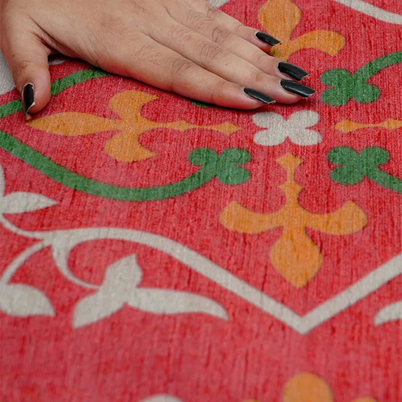 Divine Aangan Prayer Mat (Red) - 550 GSM media 6