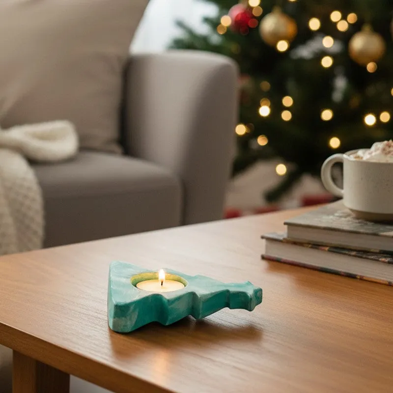 Christmas Festo Tealight Candle Holder - Green media 3