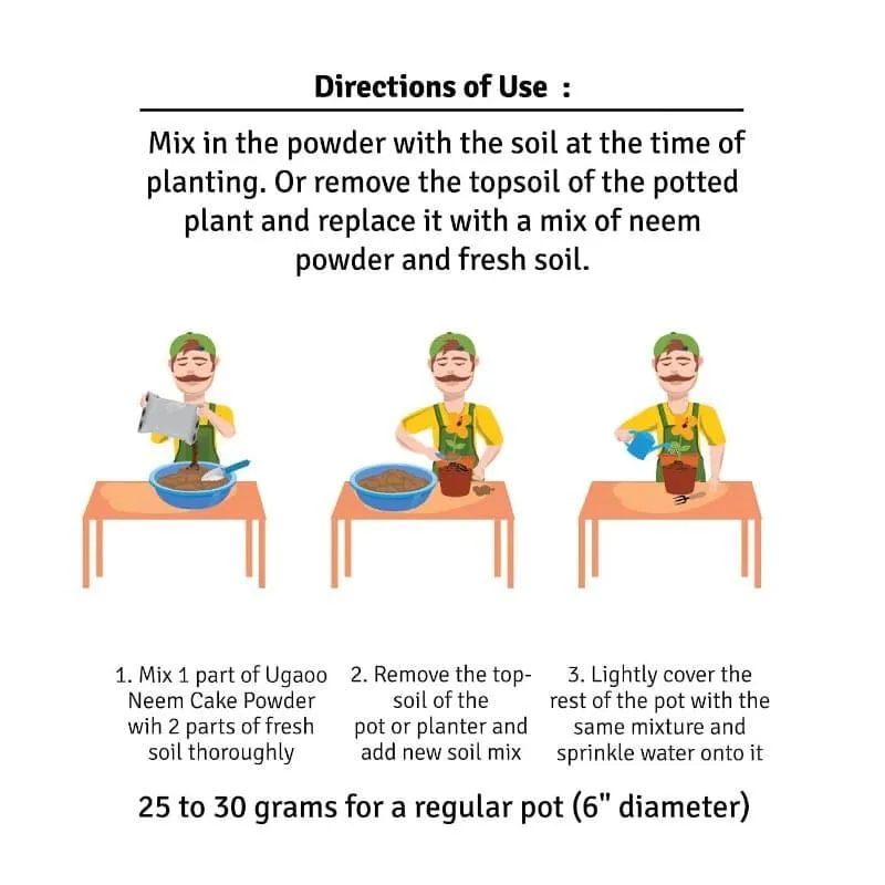 Ugaoo Organic Fertilizer & Pest Repellent Neem Cake Powder - (1kg/5kg/10kg) media 5