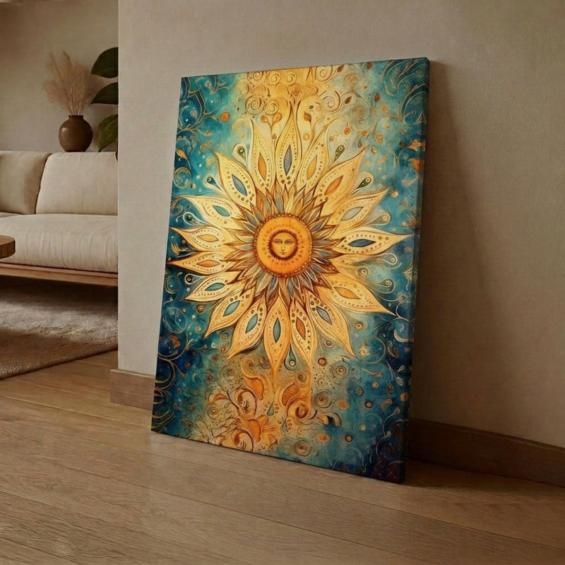 Sunburst Radiance Wall Art Without Frame