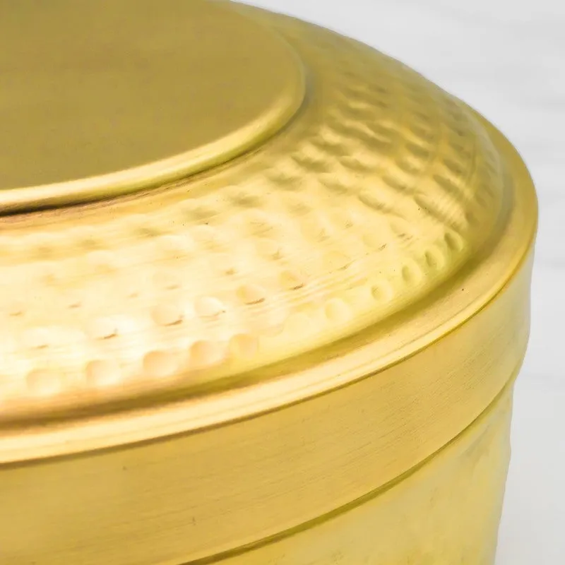 RoyalBlend Brass Round Masala Box - Nine Piece Set media 8